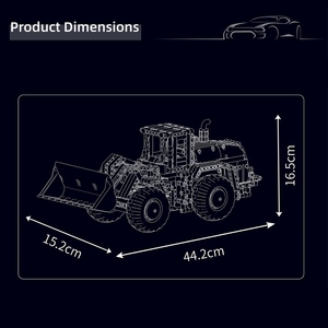 Vente directe d'usine MOULD <span class=keywords><strong>KING</strong></span> 17084 Kits de construction techniques Motorisés Chargeuse sur pneus 972M Jouets d'excavatrice pour enfants Camion Briques - Product Image 6