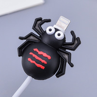 Étui de protection pour câble de charge USB en caoutchouc PVC, élégant, exquis, pratique, design animalier de dessin animé, portable et durable