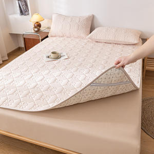 Set Sprei Modern Minimalis Laris Manis, Empat Musim, Anti Selip, Penutup Kasur Tahan Air, Tipis, untuk Kamar Tidur - Product Image 3