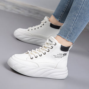 Nouveau blanc talons hauts baskets femmes grosses chaussures Wedge sport plate-forme <span class=keywords><strong>Tennis</strong></span> femme printemps automne chaussures à semelles épaisses - Product Image 2