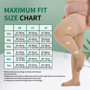 Chaussettes de compression de classe 3 de qualité médicale, unisexe, hauteur genou, bout ouvert, logo personnalisé, respirantes, écologiques, en nylon et élasthanne, pour enseignant - Product Image 4