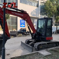 Mini-excavatrice sur chenilles en caoutchouc d'occasion de 5,5 tonnes Yanmar Vio55, faible nombre d'heures de travail, Yanmar Vio55 Vio80 Vio85 d'origine japonaise à vendre