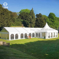 Tente en PVC transparent poteau en aluminium grand plancher de Cassette de tente pour mariages fêtes banquets chapiteau de toit transparent fait durable