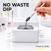 Boîte de Rangement Double Couche en Plastique pour Poudre à Ongles et Paillettes – Idéale pour Salons de Manucure et Usage Domestique