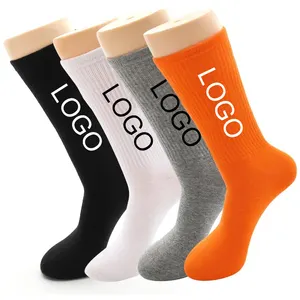 2024 Druck Verrückte Paar Socken individuelles Logo Mode Erwachsene Skateboarding Cool Calcetins Sport Baumwollsocken für Herren