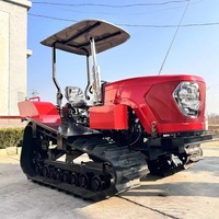 Cultivateur multifonctionnel à chenilles en caoutchouc 80 CV, rotoculteur pour la culture des terres agricoles et des rizières sèches