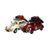 Modèle de voiture vintage en métal moulé sous pression 1:18, artisanat en fer antique, décoration pour la maison, bar, pub, cadeau pour collection européenne