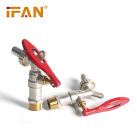 Robinet De Puisage Ifan en Laiton Avec Poignée Rouge 1/2" 1" Pouce Robinetterie