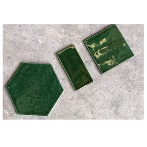 Azulejos de Porcelana Verde Esmeralda, Azulejos de Cerámica para Mosaico, Decoración de Interiores para Cocina, Mosaico para Baño, Ducha, Interior, Cuadrado, Hexagonal - Product Image 2