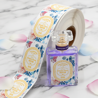 Étiquette autocollante personnalisée pour flacon de parfum, résistante à l'eau et à l'huile, impression de logo cosmétique, fabrication OEM