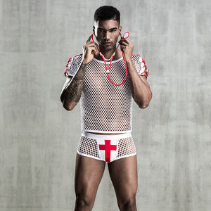 Discothèque Cosplay Hommes Sexy Lingerie Sexy Médecin Mâle <span class=keywords><strong>Sexuel</strong></span> Uniforme Maille Tentation Sexy Lingerie - Product Image 3