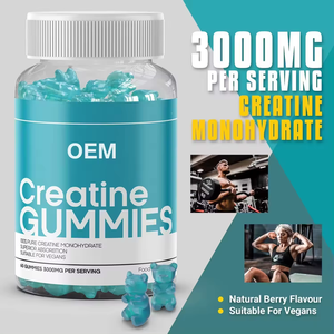 Gomitas de Creatina Monohidratada para el Crecimiento Muscular Pre-Entrenamiento, 60 Unidades, Marca OEM, Aumenta la Masa Muscular - Product Image 2