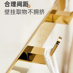 Ganchos de pared estándar de acero inoxidable color dorado, estilo moderno minimalista para dormitorio, sala de estar, entrada. - Product Image 2