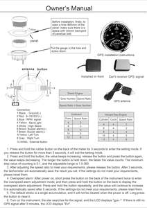 Нержавеющая сталь белого цвета, 110 мм, для автоизмерителя, 0-200 миль/ч, GPS, спидометр, 8000 об/мин, Тахометр и измеритель уровня топлива/масла - Product Image 6