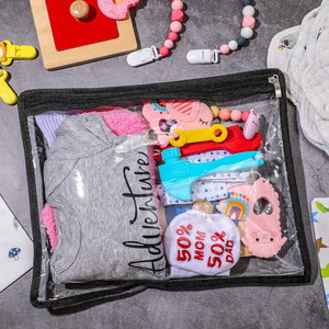<span class=keywords><strong>Carpeta</strong></span> de lápices de regalo escolar para estudiantes de alta transparencia, bolsa de Archivo de Documentos, bolsa de almacenamiento para el cuidado del bebé, bolsa impermeable con cremallera para maquillaje - Product Image 3