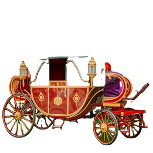 รถม้าไฟฟ้าสำหรับงานแต่งงานโค้ชม้ารอยัลหรูหราพร้อมหลังคา - Product Image 2