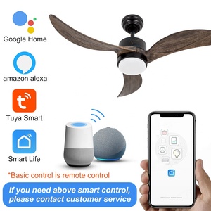 C333 Ventilateur de plafond en bois de 42 pouces avec lumière ou sans lumière VENTILADOR FLY AGOTADO DC APP CONTROL Paiement de brevet - Product Image 4