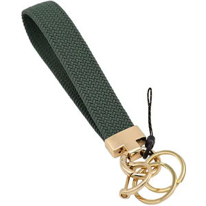 Keychain Wristlet, Stretchy Key Chain for Car Keys with 2 Keyrings and D ring, Cute Wrist <b>Lanyard</b> for Women Men - Product Image 2