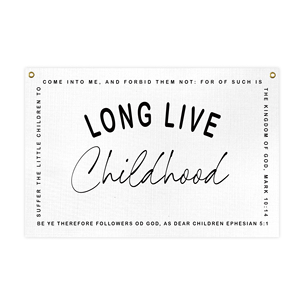 2.5*1.6 FT LONG LIVE CHIEDHOOD High Quality Custom Canvas <b>Flag</b> for Decorate - Product Image 2