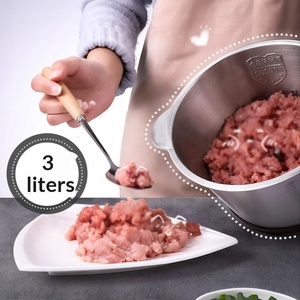 Picadora de Carne <span class=keywords><strong>El</strong></span>éctrica de Acero Inoxidable de 2L 3L, Automática, de Alta Eficiencia, Multiusos, para Restaurante y Hogar, para Mantequillas de Frutos Secos y Fufu - Product Image 4