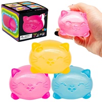 Balle anti-stress en caoutchouc pour chaton, jouet de décompression à presser, gadget anti-stress souple