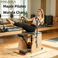 Chaise Wunda de Pilates en bois d'érable nord-américain de luxe, qualité studio, chaise de stabilité de haute qualité pour centre de Pilates professionnel
