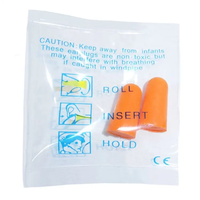 Bouchons d'oreille en mousse emballés individuellement Bouchons de protection d'oreille jetables à suppression de bruit 38dB avec logo Commande en gros