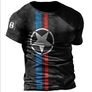 Maglietta Vintage oversize da <span class=keywords><strong>uomo</strong></span> con stampa 3D <span class=keywords><strong>felpa</strong></span> Casual con scollo a manica corta Top con Logo abbigliamento ampio - Product Image 5