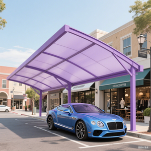 헤비 듀티 휴대용 차고 보관 텐트 베이지 UV 보호 PVC 캐노피 커버 주차장 용 스틸 간이 차고 자전거 금속 자동차 - Product Image 2