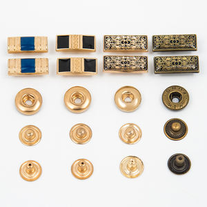 Botones a Presión Cuadrados para Thobe de Hombre, de Aleación de Zinc OEM, con Logotipo Personalizado y Recubrimiento - Product Image 1