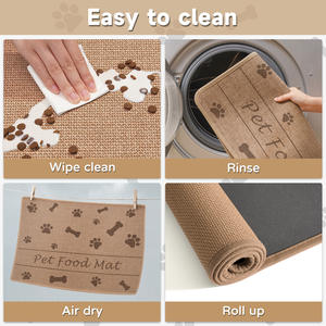 Tapis pour animaux de compagnie Hengai 35x50cm, antidérapant, absorbant, tapis d'alimentation pour chien - Product Image 5