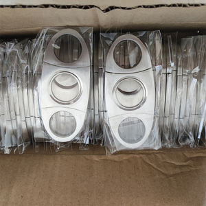 In Stock Classic Stainless Steel Double-Bladed Guillotine Cigar <b>Cutter</b> Portable Household Metal Scissors Cigar <b>Cutter</b> - Product Image 4