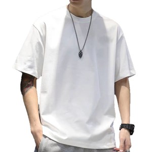 Camiseta Barata de Algodón 100% de Talla Grande <span class=keywords><strong>Americana</strong></span>, Cuello Redondo, Manga Corta, Estampada, Color Sólido, Informal, Transpirable <span class=keywords><strong>y</strong></span> Resistente a las Arrugas para Hombre - Product Image 5