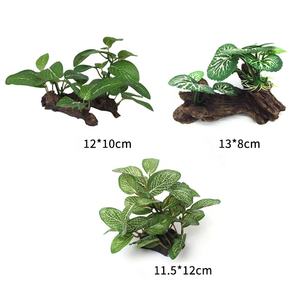 Decorazioni in Plastica per Acquario: Tartaruga <span class=keywords><strong>d</strong></span>'<span class=keywords><strong>Acqua</strong></span> Artificiale, Piante e Paesaggio con Legno Affondato in Resina - Product Image 2