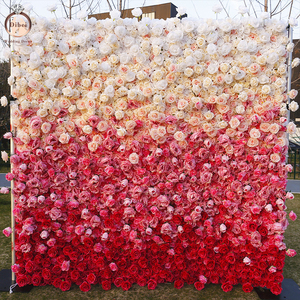 8Ft X 8Ft giallo e bianco Roll up sfondo blu 8X8 <span class=keywords><strong>fiori</strong></span> pannelli da parete rosso scuro con <span class=keywords><strong>fiori</strong></span> - Product Image 2