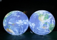 Ballon Terrestre Gonflable en PVC à l'Hélium avec Lumière LED Certifié CE/TUV, Dirigeable Publicitaire Gonflable Personnalisable pour la Décoration