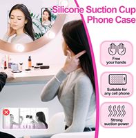 Soporte de silicona al por mayor para teléfono, accesorios para fundas de teléfono, soporte adhesivo con ventosa para teléfonos móviles