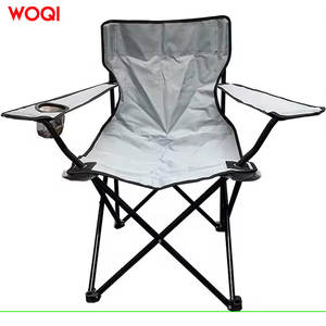 เก้าอี้พับพกพาสำหรับกิจกรรมกลางแจ้ง Woqi น้ำหนักเบา เหมาะสำหรับชายหาด พร้อมกระเป๋าสำหรับพกพา สำหรับการตั้งแคมป์และการเดินทาง สีเทา - Product Image 4