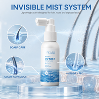 Spray solaire minéral SPF 50 à l'oxyde de zinc, protection UV naturelle résistante à l'eau pour le cuir chevelu, format voyage, brume solaire portable