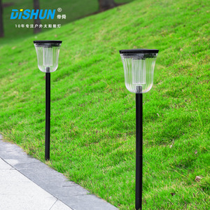 Lampe solaire de jardin Dishun, lampe LED d'extérieur pour pelouse, étanche, portable, garantie 10 ans - Product Image 1