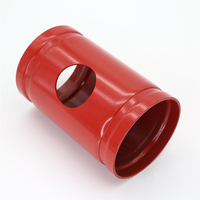 Tuyau en acier peint rouge ASTM A795 Ral3000, tuyau en acier peint époxy rouge, tuyau en acier pour système d'extinction d'incendie