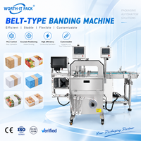 Machine d'emballage automatique pour boîtes de produits frais et sains avec bande transporteuse, ruban adhésif en papier et plastique OPP
