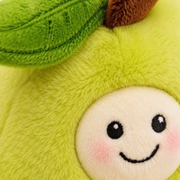 Porte-clés personnalisable en peluche super douce en forme de poire de dessin animé, vente en gros