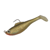 Umpan Lunak ESG Fast Sinking Pre Rigged Soft Swim Bait, Umpan Plastik Lunak dengan Pemberat Timbal & Kail Siap Pakai, Pilihan Warna Beragam