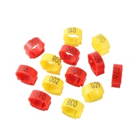 1000 pièces Anneaux de pattes de poulet réglables Diamètre intérieur de 2 à 2,4 cm Anneaux de pattes de volaille rétractables
