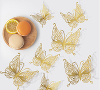 Fournitures de décoration de gâteaux, best-sellers, multiples designs, décoration de gâteau en papier 3D, magnifiques papillons