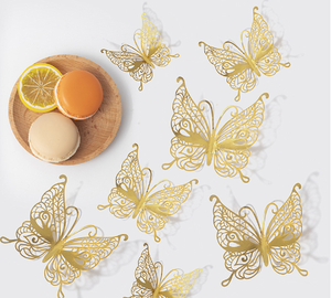 עוגה לקשט ציוד חם מכירת עיצובים מרובים 3D נייר יפה פרפר עוגת קישוט טופר - Product Image 5