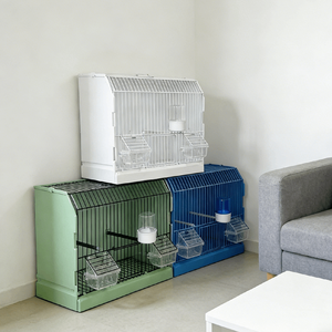 Jaula de exhibición plegable para pájaros, de plástico sólido y estructura de alambre metálico, para canarios, loros y loros jade. - Product Image 2