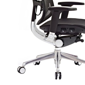 Chaise de bureau pivotante de haute qualité de couleur noire pour chef de direction, mobilier de bureau, dossier haut, chaise de bureau exécutive moderne en maille, ergonomique - Product Image 5