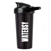 Bouteille de shaker de protéines en plastique pour le sport et la gym, personnalisable avec logo, pliable, de qualité supérieure, tendance et classique